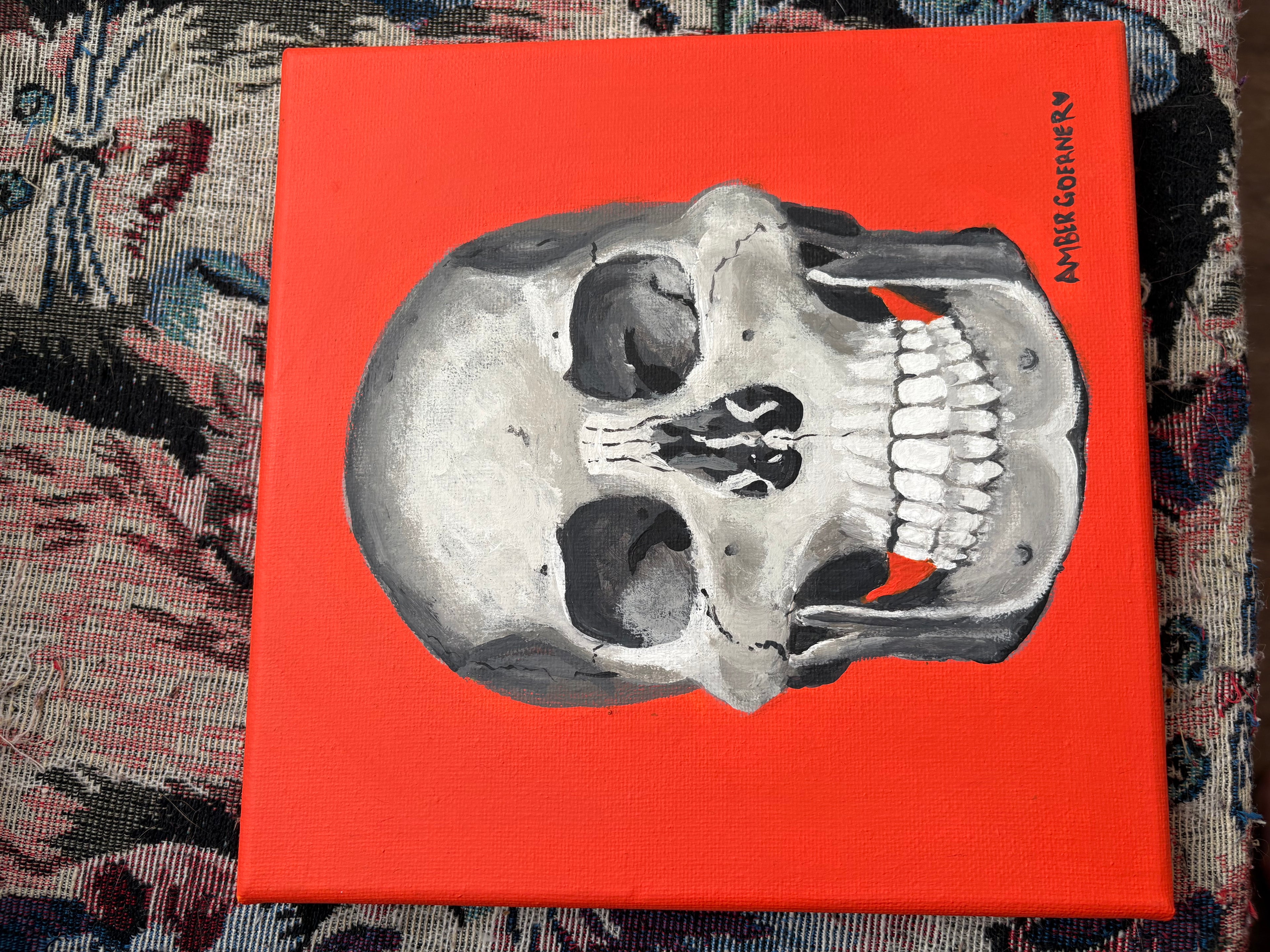 Original Painting, wall decor, skull art