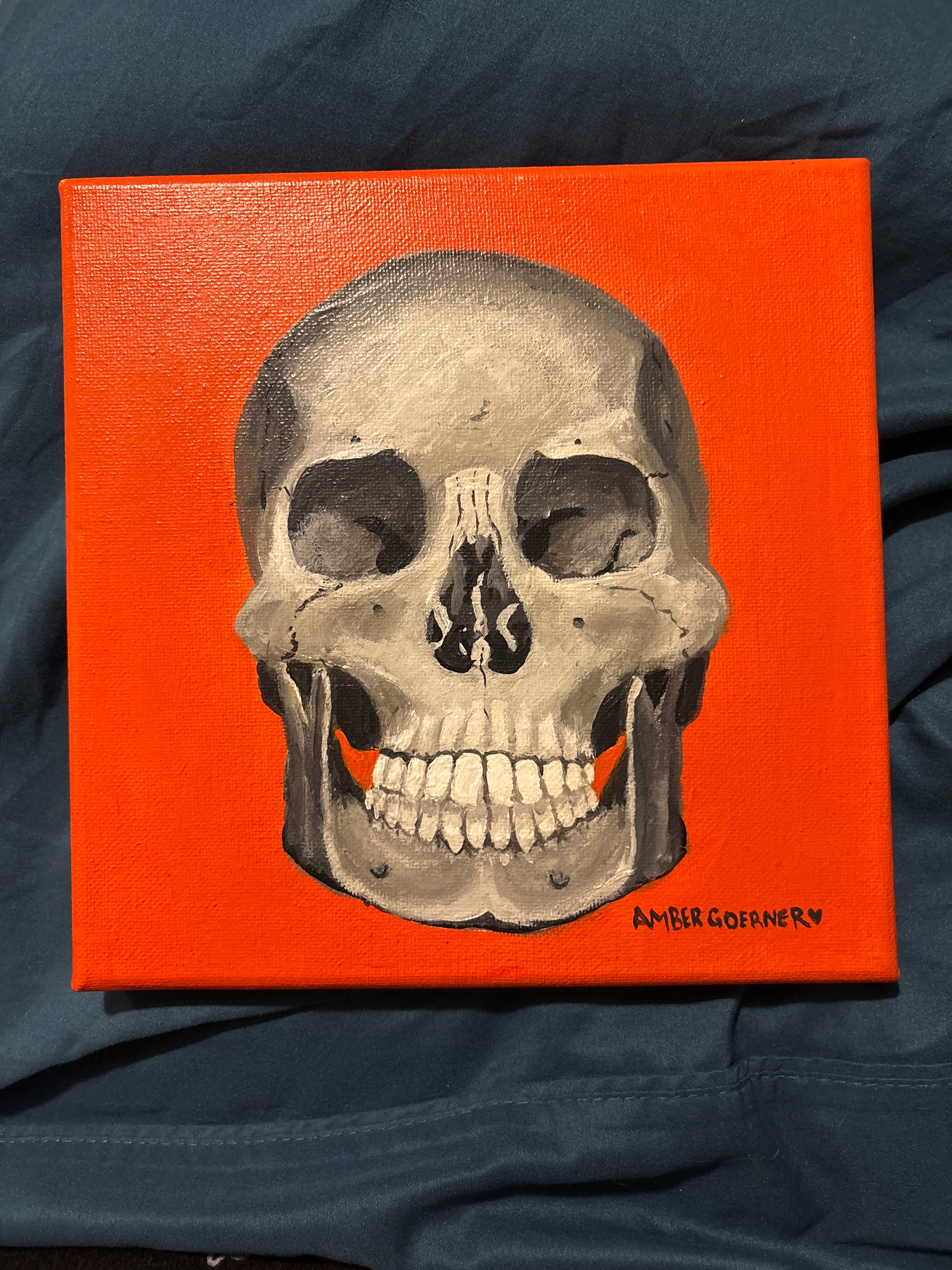 Original Painting, wall decor, skull art