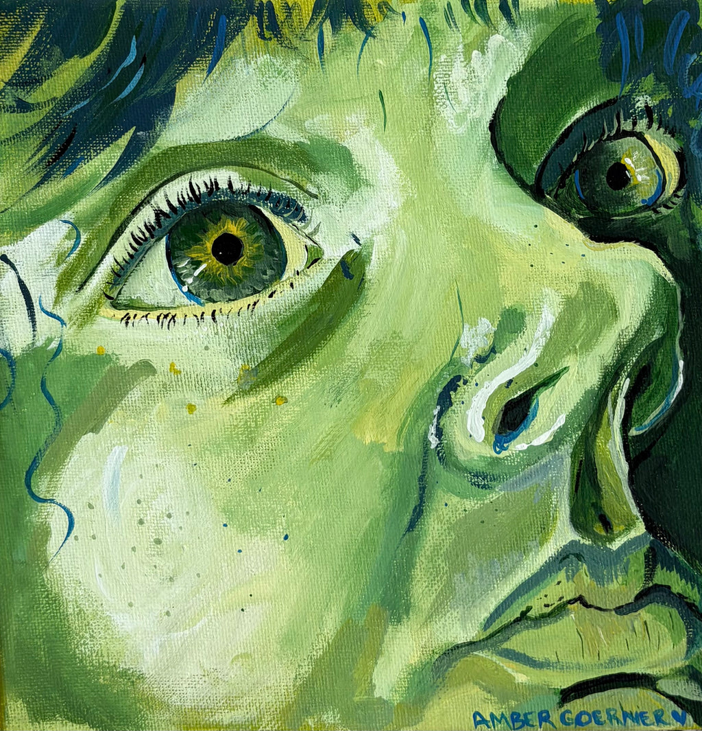 Custom hand painted portraits 10x10 in