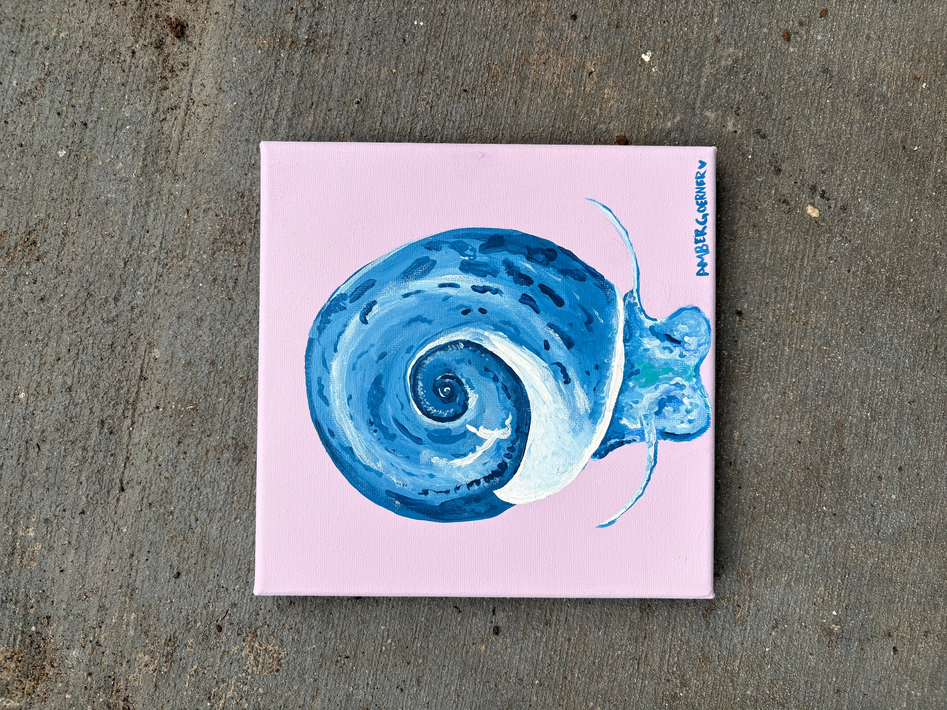 Original Painting, wall decor, snail art