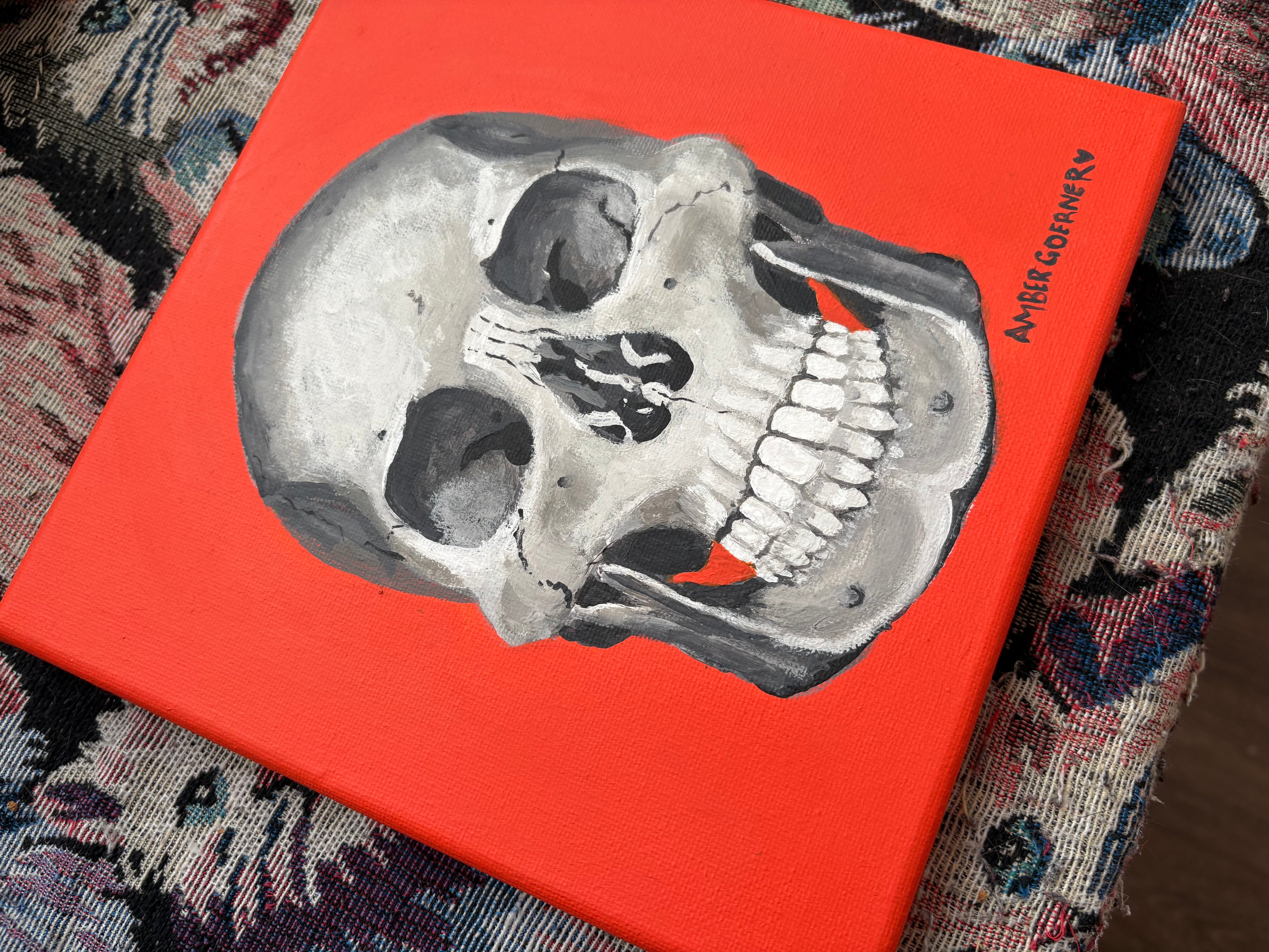 Original Painting, wall decor, skull art