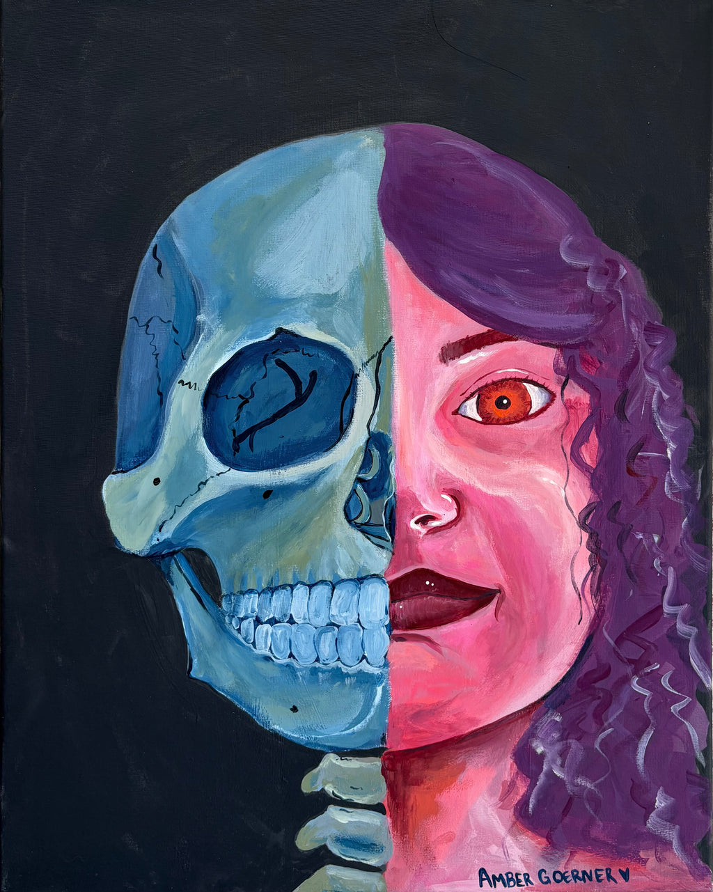 Custom hand painted portraits 10x10 in