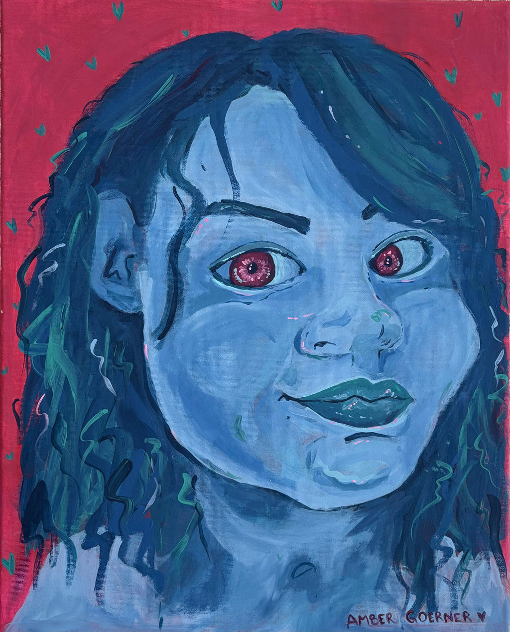Custom hand painted portraits 10x10 in