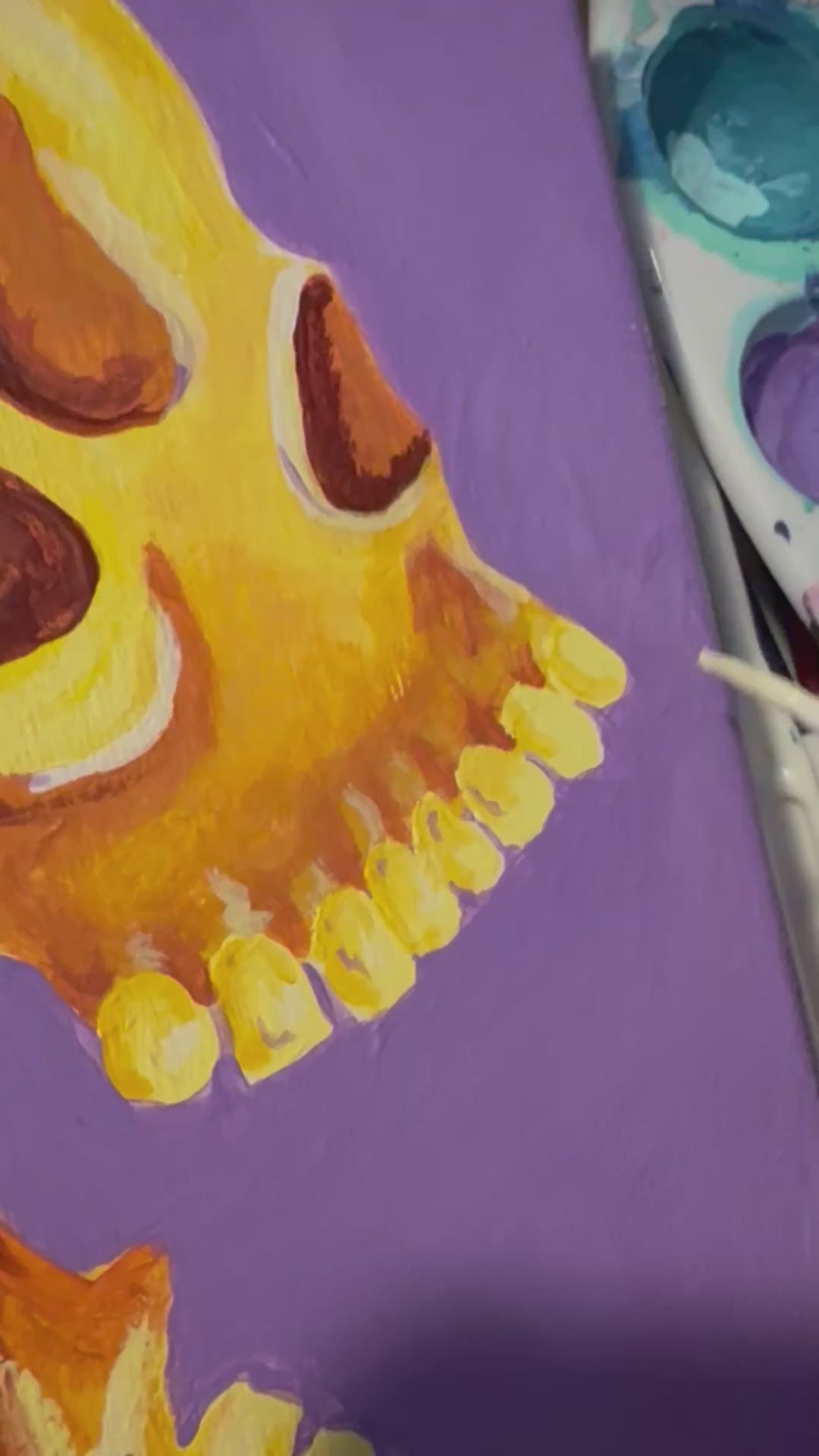 Original Painting, wall decor, portrait art, skull art